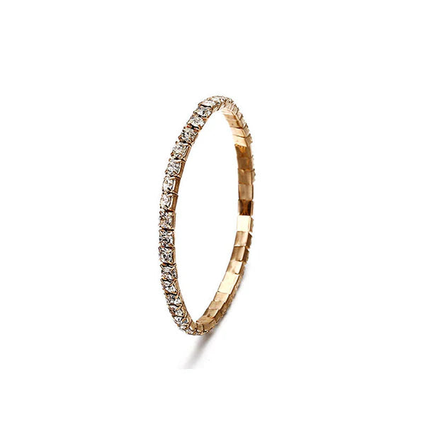 Moon-Star Design Gold Plated American Diamond Bracelet - Pack Of 4