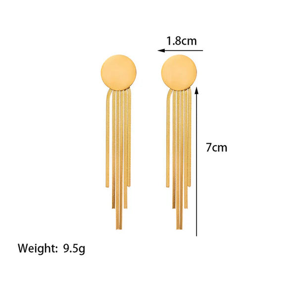 Gold Plated Anti Tarnish Golden Cascade Earrings