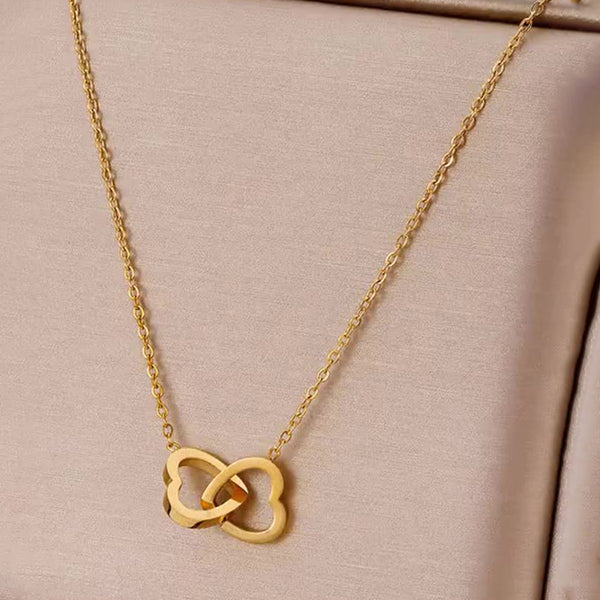 Gold-Plated Anti Tarnish Eternal Hearts Necklace
