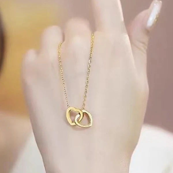 Gold-Plated Anti Tarnish Eternal Hearts Necklace