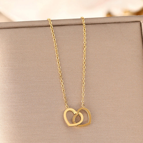 Gold-Plated Anti Tarnish Eternal Hearts Necklace