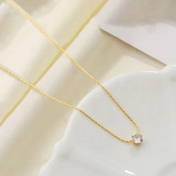 Gold Plated Stainless Steel Anti Tarnish Stone Studded Hexagonal Pendant