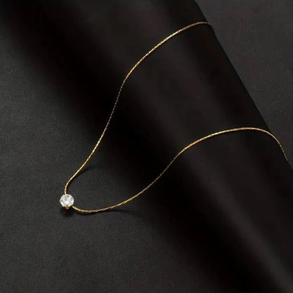 Gold Plated Stainless Steel Anti Tarnish Stone Studded Hexagonal Pendant