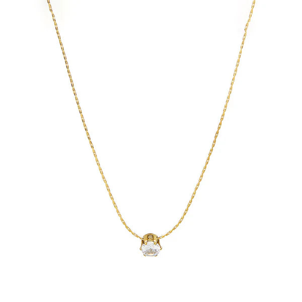 Gold Plated Stainless Steel Anti Tarnish Stone Studded Hexagonal Pendant