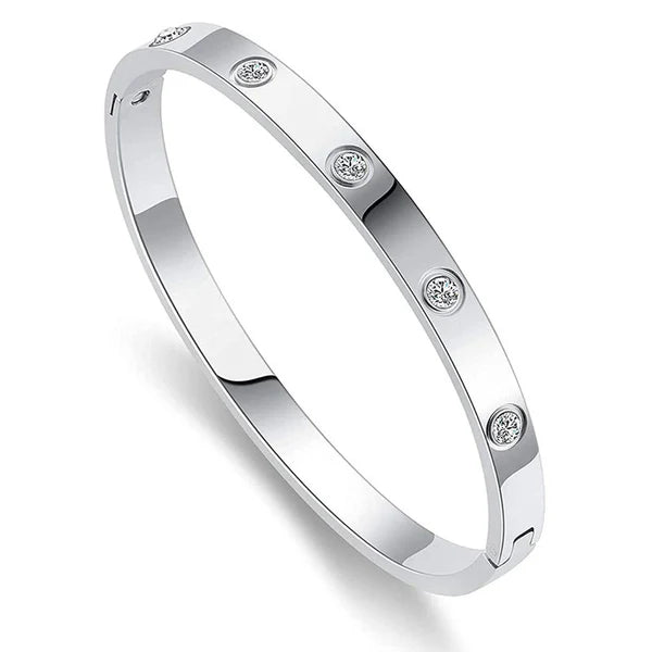 Stainless Steel Contemporary Silver Plated Anti-Tarnish Bracelet