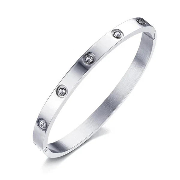 Stainless Steel Contemporary Silver Plated Anti-Tarnish Bracelet