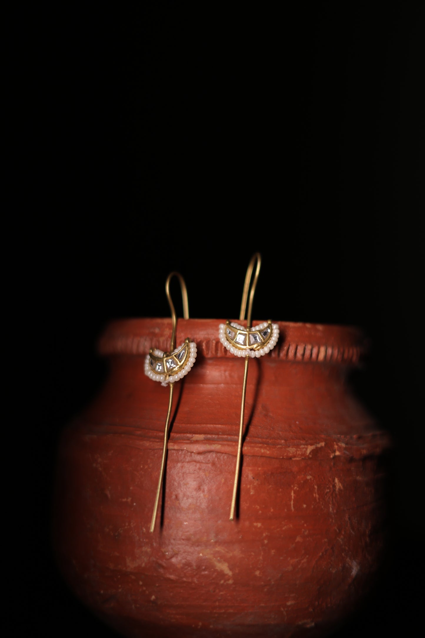 Maharashtrian kundan ear cuff earring