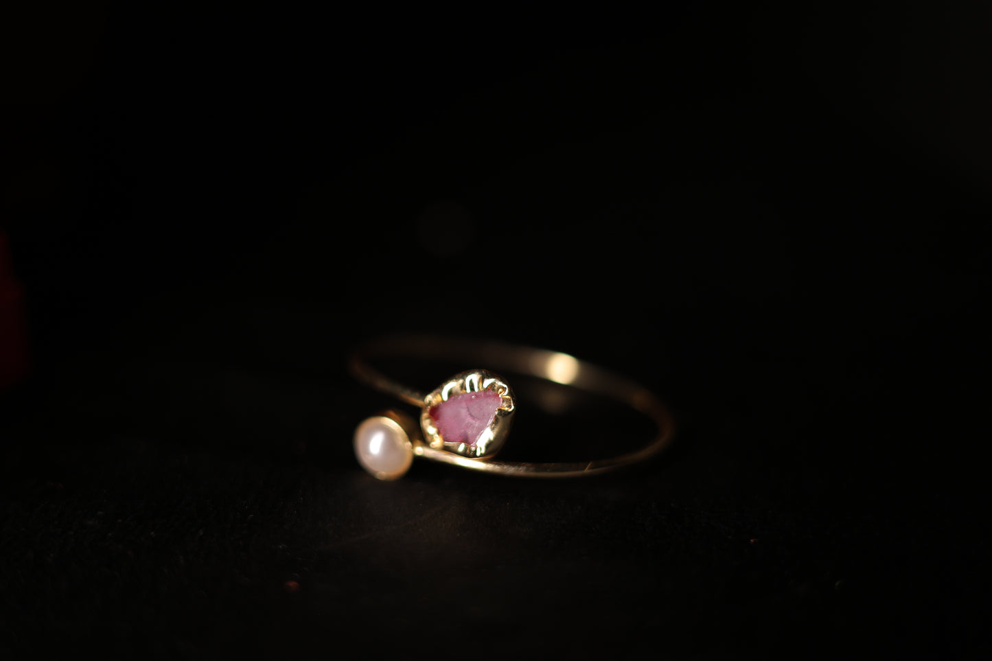 Gold plated cuff bracelet with stone